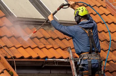 Démoussage et hydrofuge de toiture à Drucat